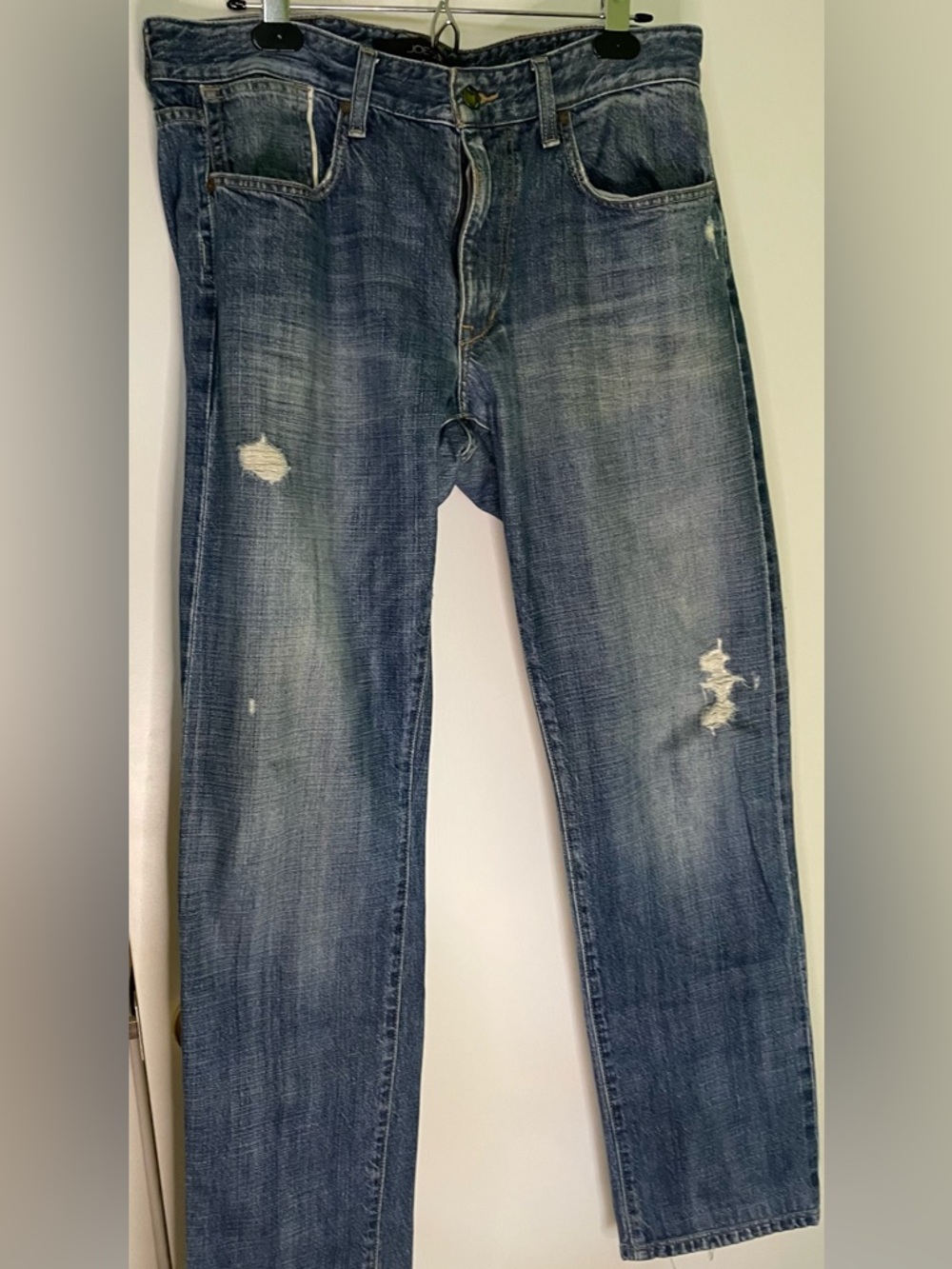 Men's Joe’s “The Brixton” Straight Fit Blue Distressed Jeans Size 34